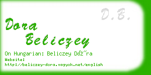 dora beliczey business card